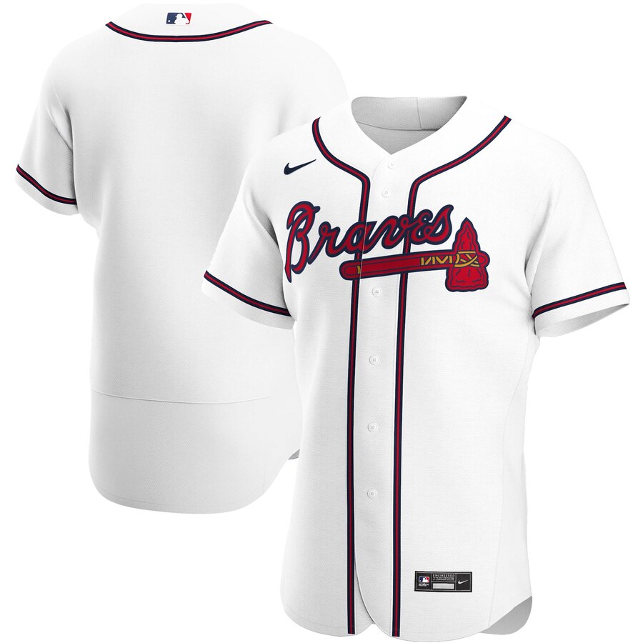 Atlanta Braves Men Nike White Home 2020 Authentic Team MLB Jersey->atlanta braves->MLB Jersey